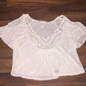American rag beaded crop top